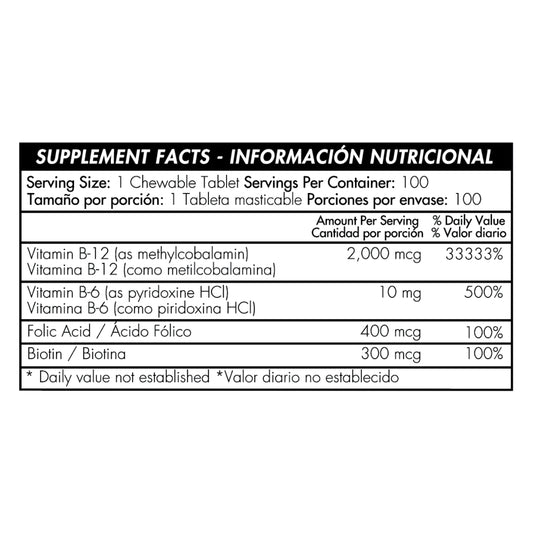 Methyl B-12 2.000 mcg 100